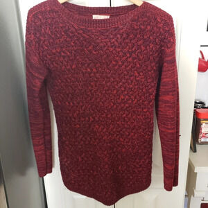 It's Our Time Womens Knit Woven Boat Neck Sweater